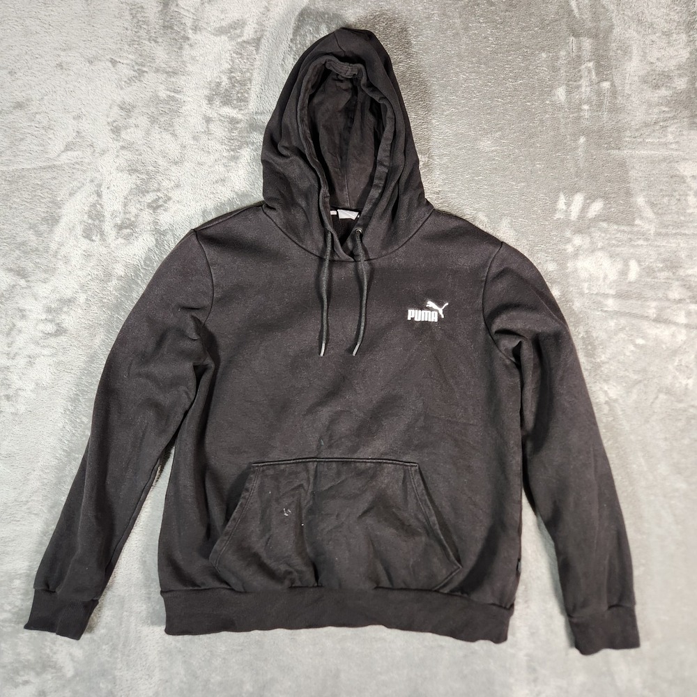 Puma Essentials+ Embroidery Pullover Hoodie Women's Large Black 670004-01‎